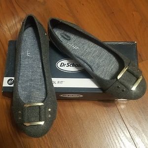 Dr. Scholl's Frankie charcoal flats, 7.5